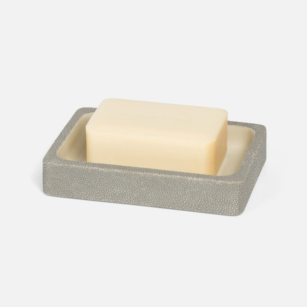 Tenby, Sand, Soap Dish, Rectangular Straight, Realistic Faux Shagreen
