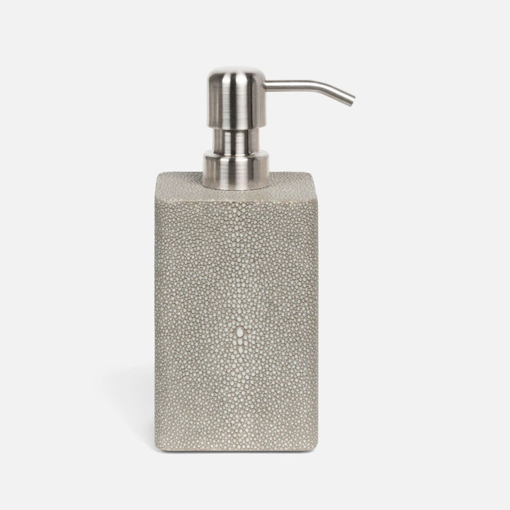 Tenby, Sand, Soap Pump, Square Straight, Realistic Faux Shagreen