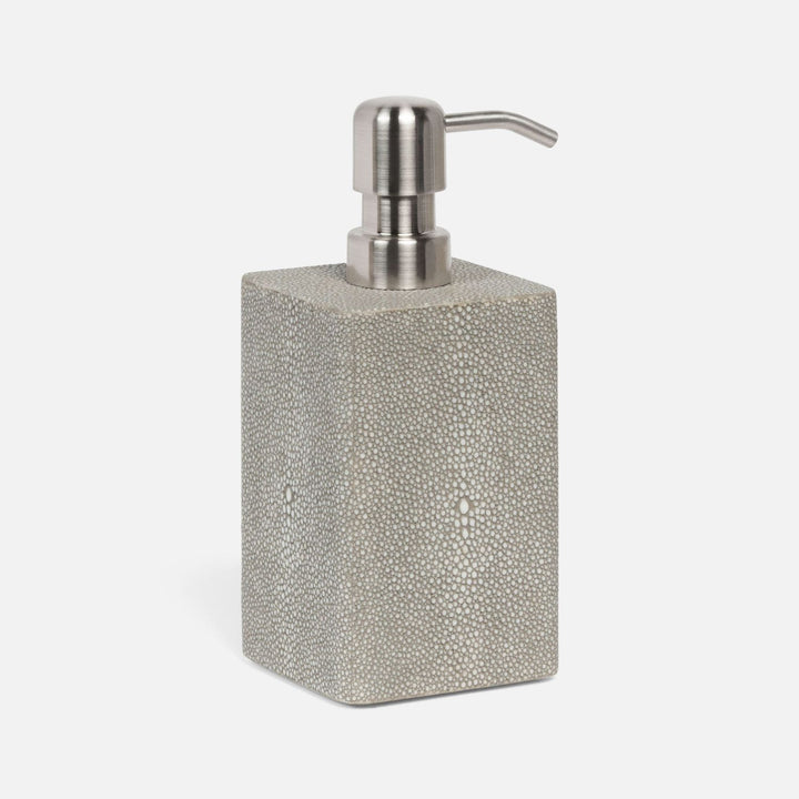 Tenby, Sand, Soap Pump, Square Straight, Realistic Faux Shagreen
