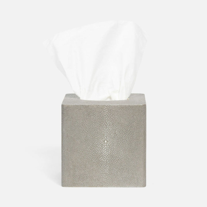 Tenby, Sand, Tissue Box, Square Straight, Realistic Faux Shagreen