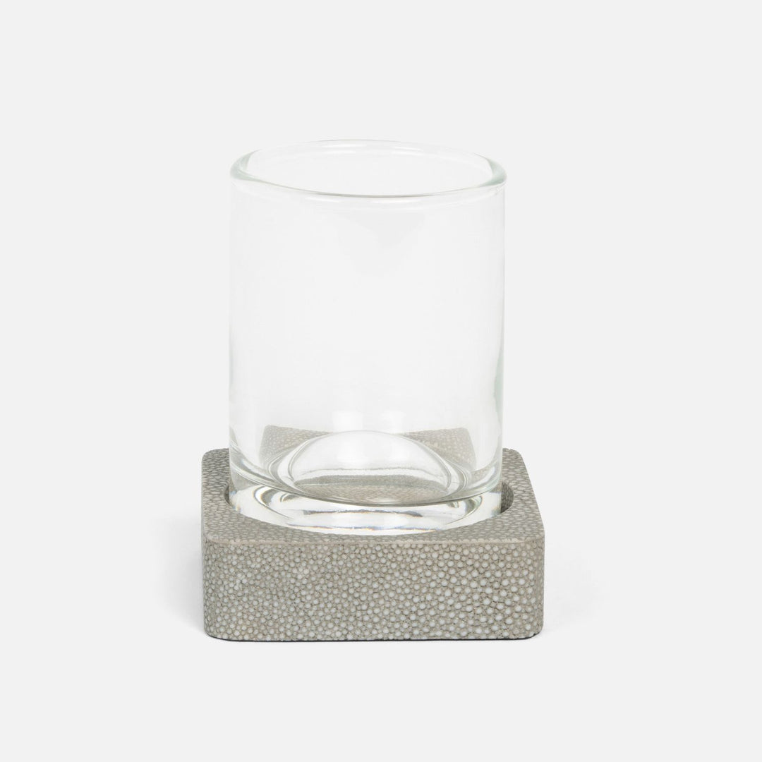 Tenby, Sand, Tumbler Set, Square Straight, Realistic Faux Shagreen, M/2