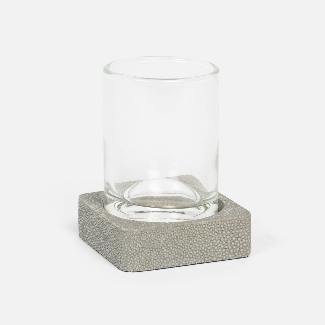 Tenby, Sand, Tumbler Set, Square Straight, Realistic Faux Shagreen, M/2
