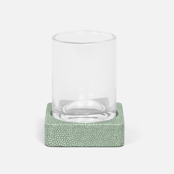 Tenby, Sage, Tumbler Set, Square Straight, Realistic Faux Shagreen, M/2