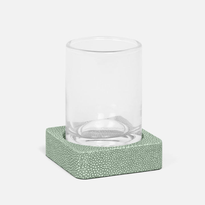 Tenby, Sage, Tumbler Set, Square Straight, Realistic Faux Shagreen, M/2