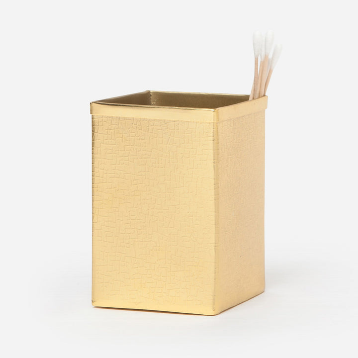 Tiset, Brush Holder, Ss, Gold, Etched Stainless Steel