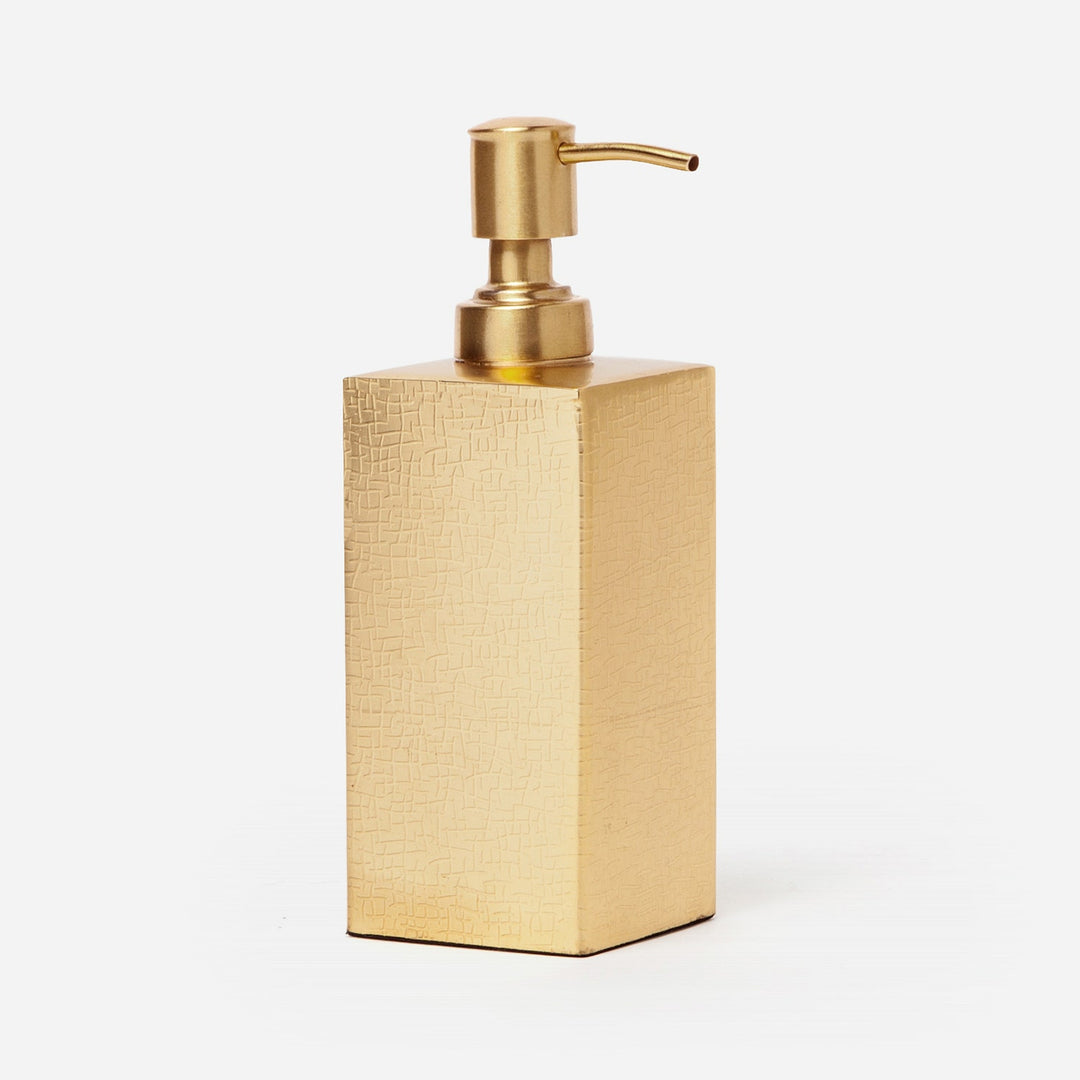 Tiset, Soap Pump, Ss, Gold, Etched Stainless Steel