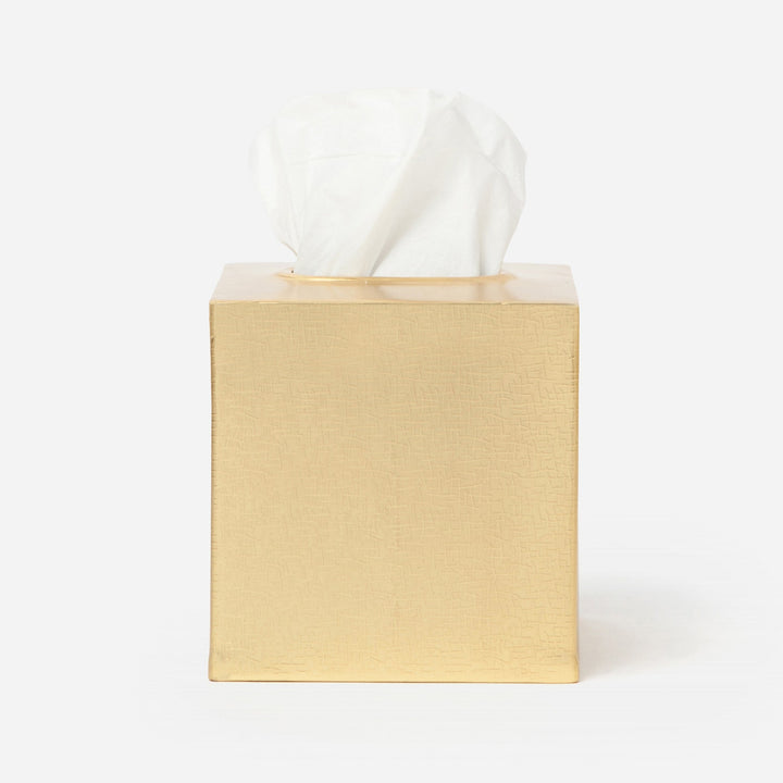 Tiset, Tissue Box, Ss, Gold, Etched Stainless Steel