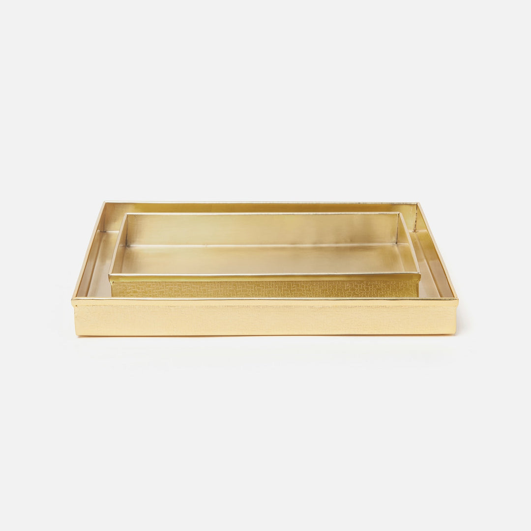 Tiset, Trays S/2, Rs, Gold, Etched Stainless Steel