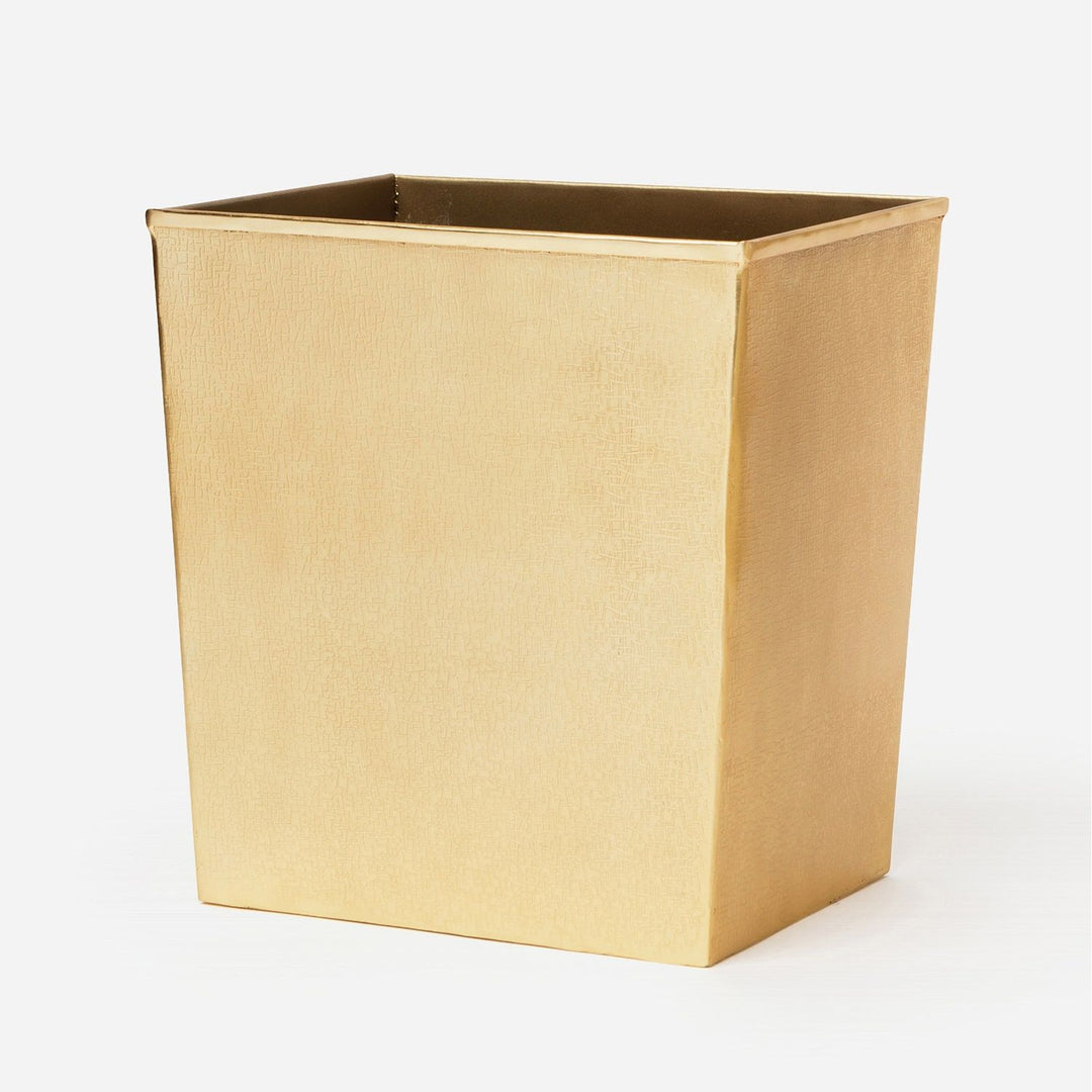Tiset, Wastebasket, Rt, Gold, Etched Stainless Steel, W/ Metal Liner
