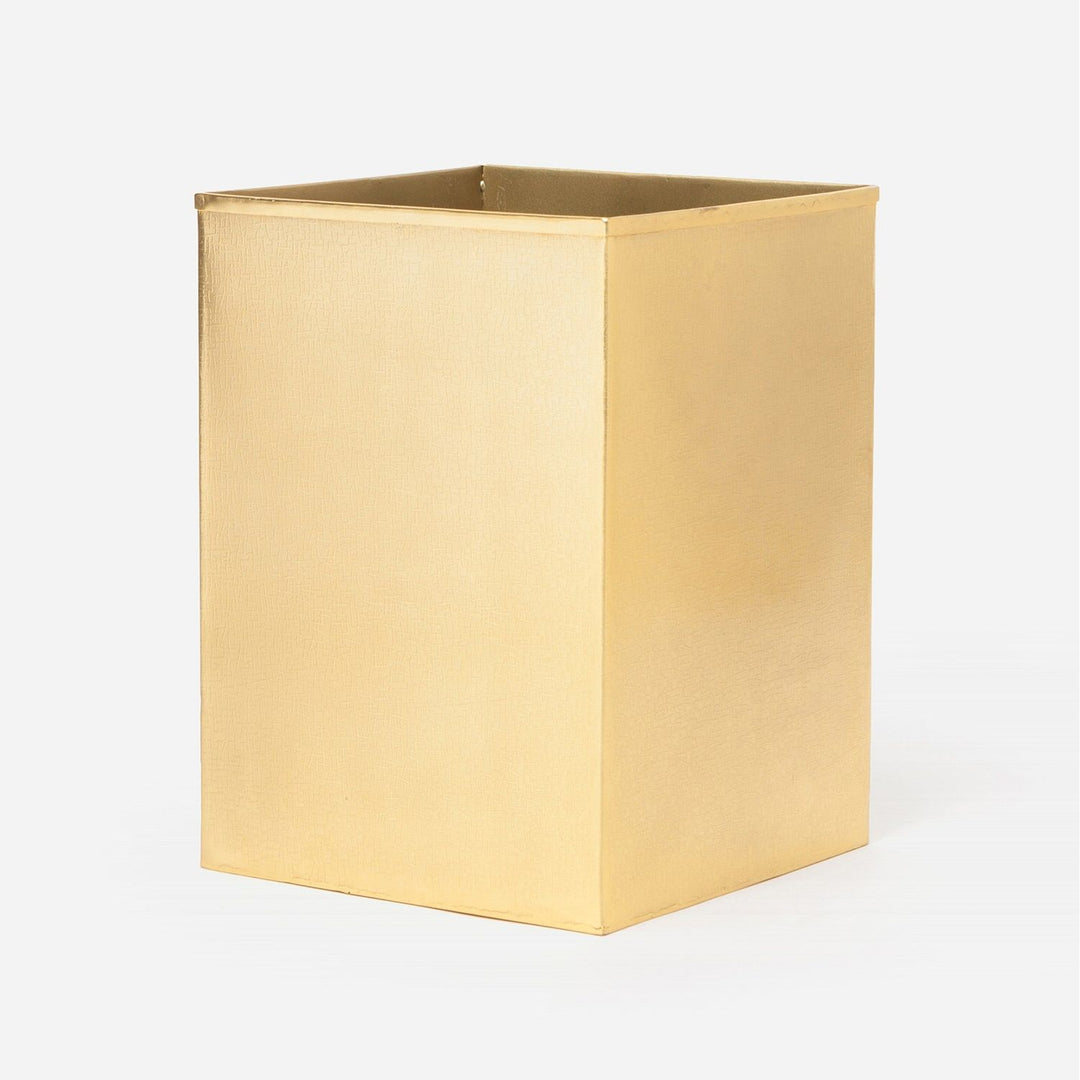 Tiset, Wastebasket, Ss, Gold, Etched Stainless Steel, W/ Metal Lin