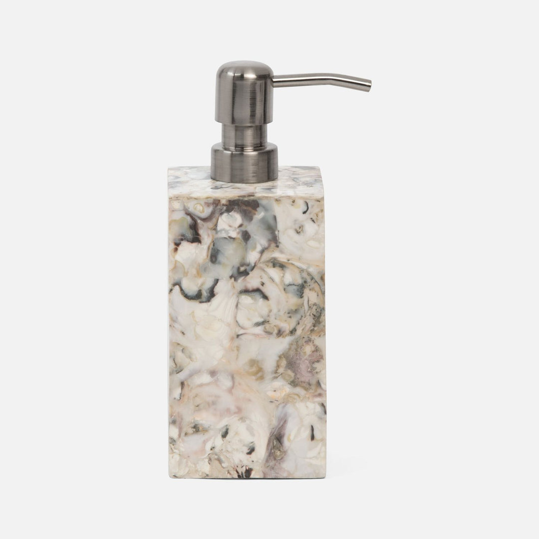 Tramore, Natural Laminated, Soap Pump, Square Straight, Oyster