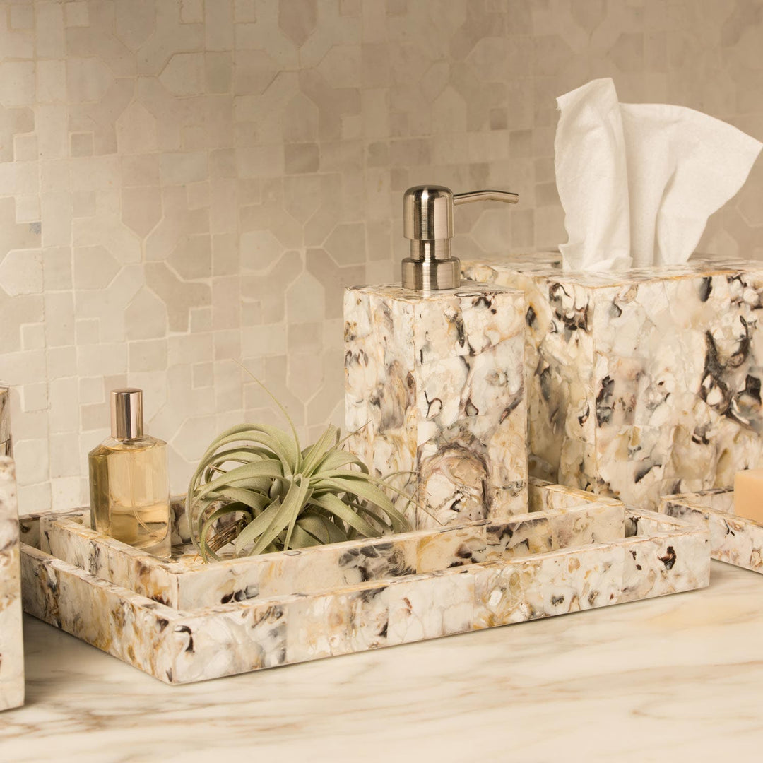 Tramore, Natural Laminated, Tray, Small, Rectangular Straight, Oyster