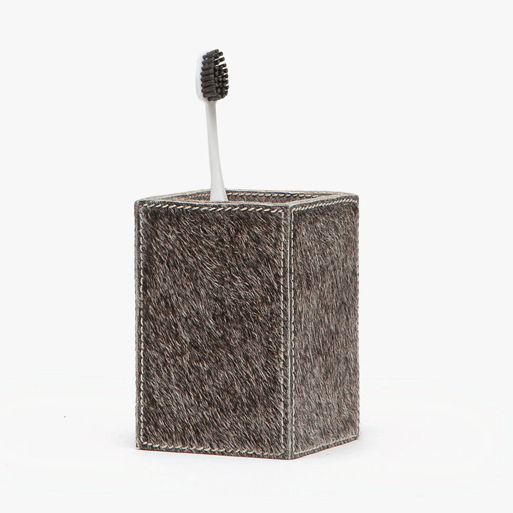 Umbra, Gray, Brush Holder, Square Straight, Hair-On-Hide