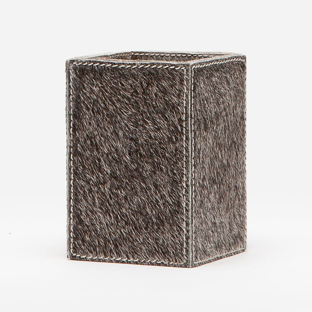Umbra, Gray, Brush Holder, Square Straight, Hair-On-Hide