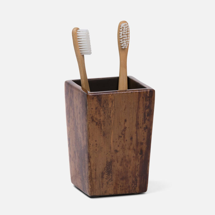 Varadero, Dark Stain, Brush Holder, Straight Tapered, Banana Leaf