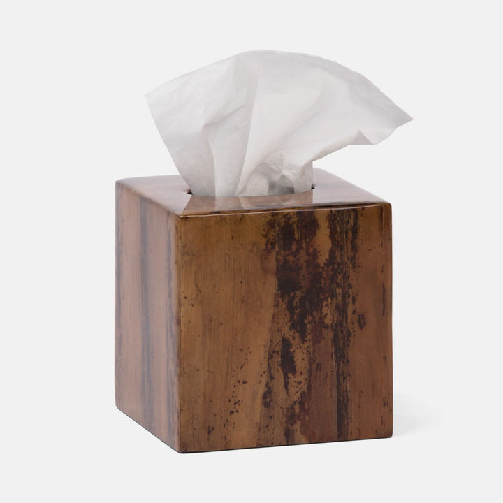 Varadero, Dark Stain, Tissue Box, Square Straight, Banana Leaf