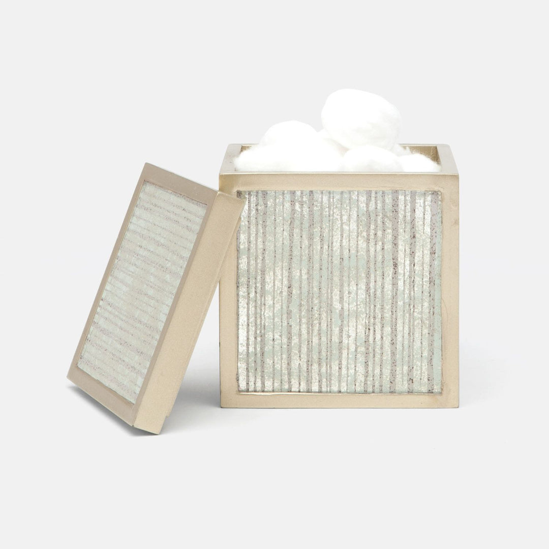 Waterford, Gray Strips, Tall Canister, Square Straight, Painted Mirror