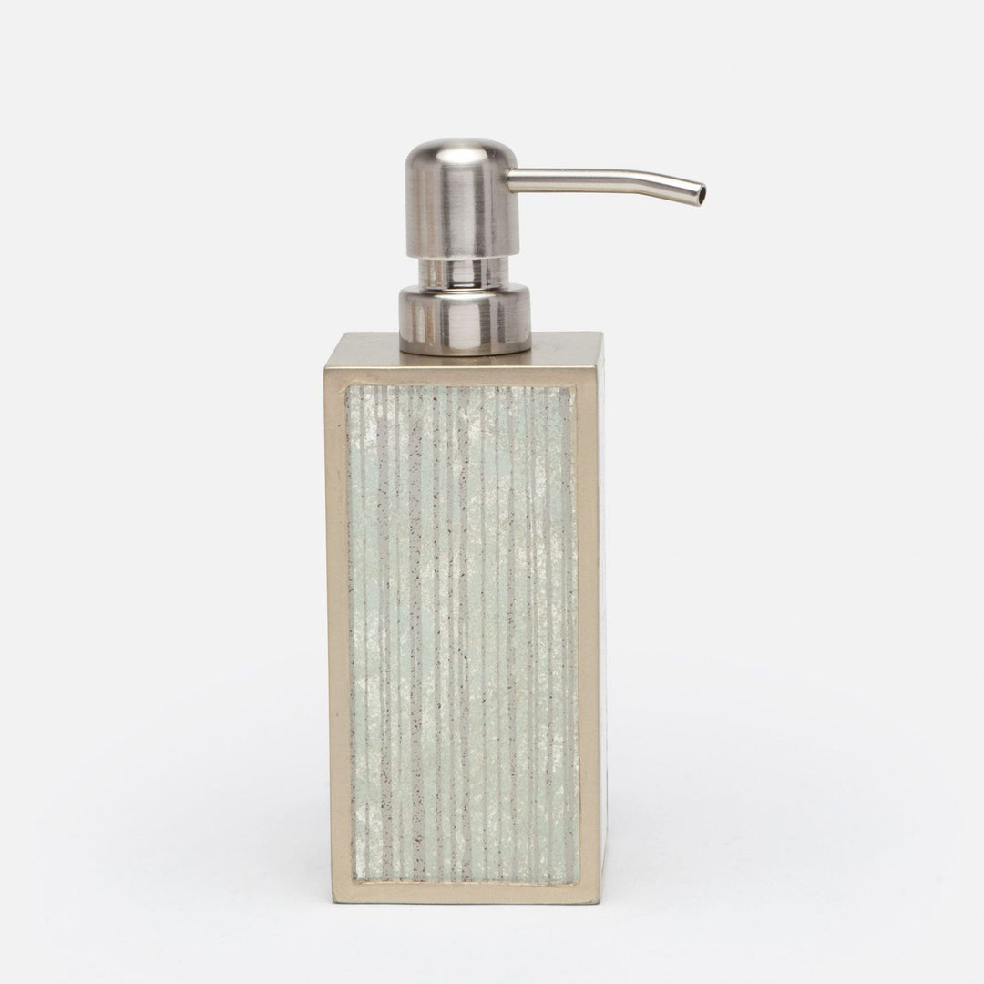 Waterford, Gray Strips, Soap Pump, Square Straight, Painted Mirror