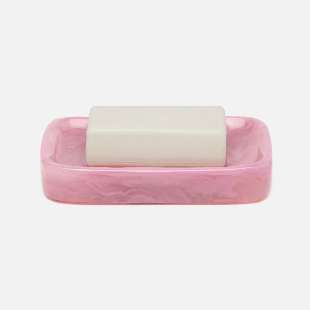 Abiko, Cherry Blossom Soap Dish W/ Rounded Edges, Rectangular, Cast Resin