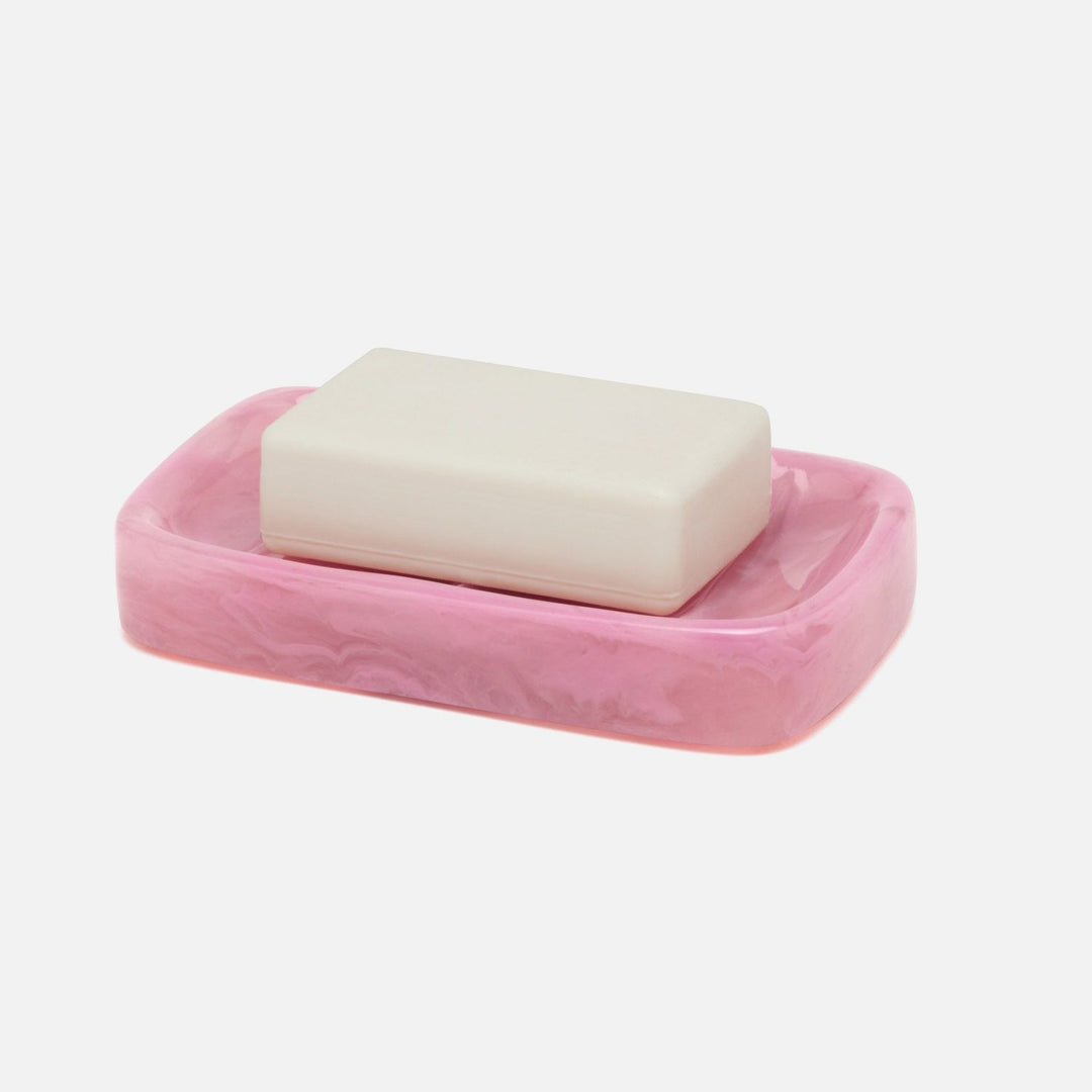 Abiko, Cherry Blossom Soap Dish W/ Rounded Edges, Rectangular, Cast Resin