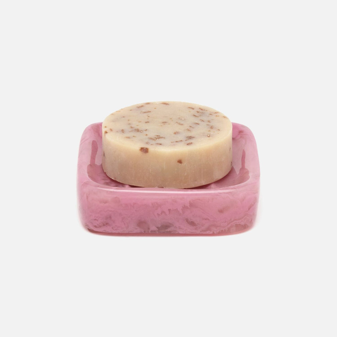 Abiko, Cherry Blossom, Soap Dish W/ Rounded Edges, Square, Cast Resin