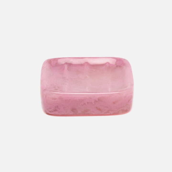 Abiko, Cherry Blossom, Soap Dish W/ Rounded Edges, Square, Cast Resin