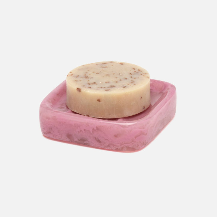 Abiko, Cherry Blossom, Soap Dish W/ Rounded Edges, Square, Cast Resin