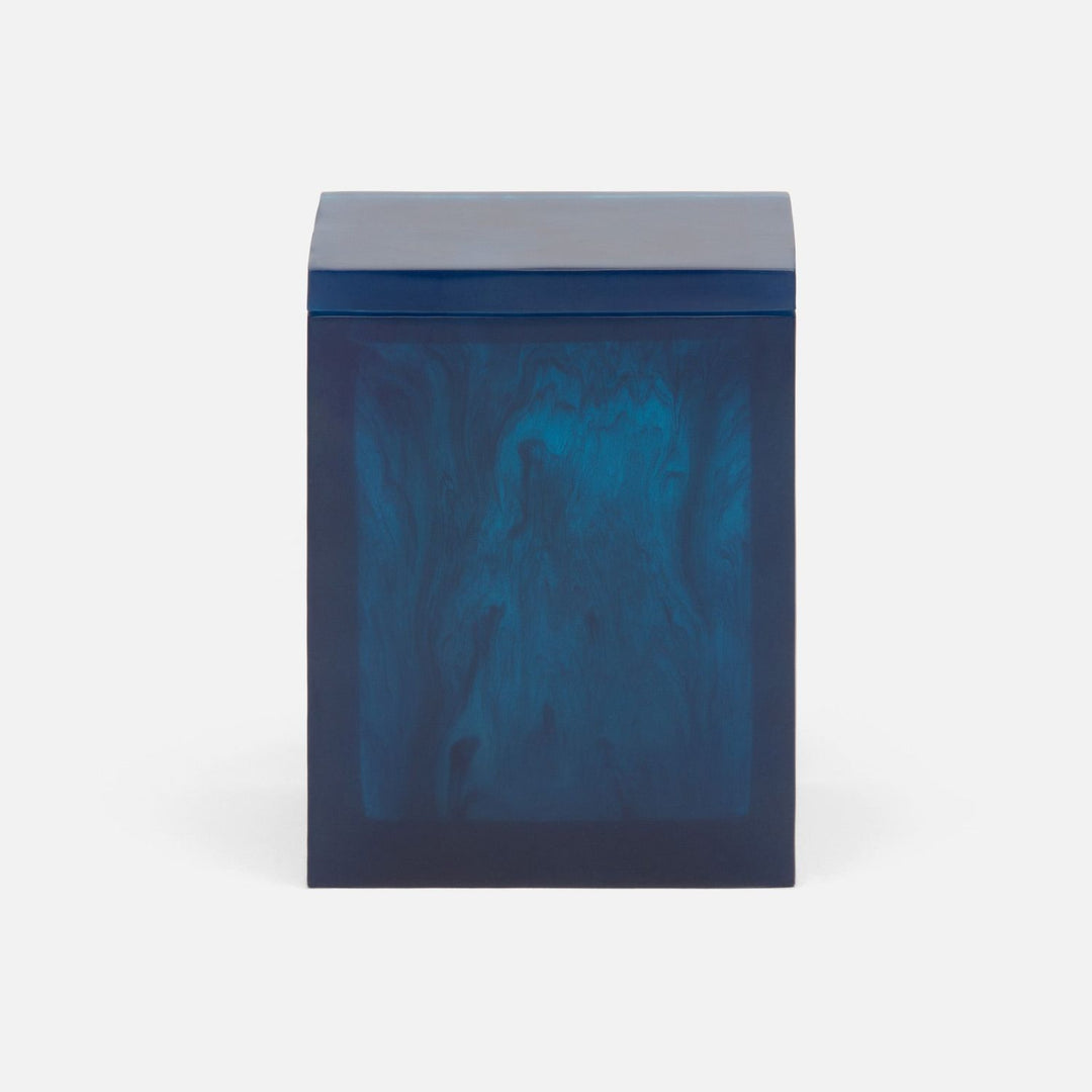 Abiko, Cobalt, Canister, Small, Square Straight, Cast Resin