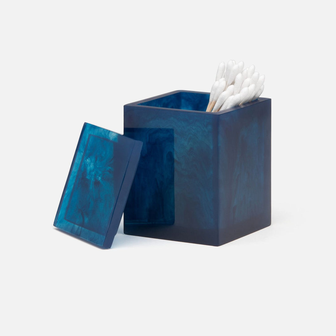 Abiko, Cobalt, Canister, Small, Square Straight, Cast Resin