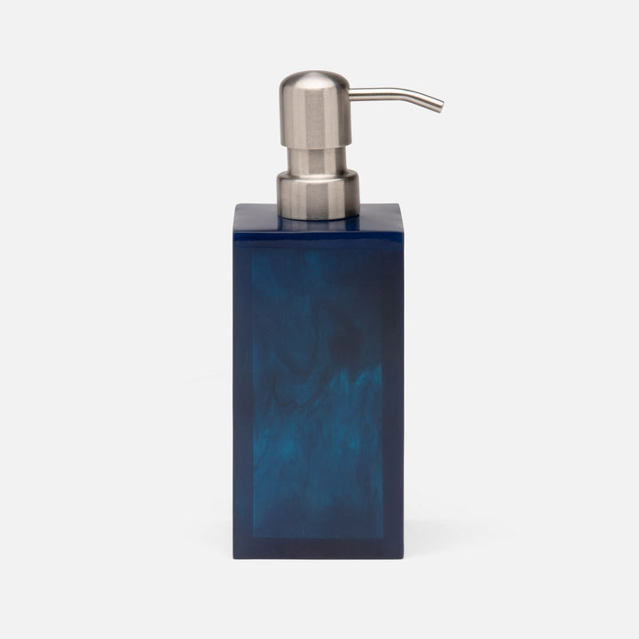 Abiko, Cobalt, Soap Pump, Square Straight, Cast Resin