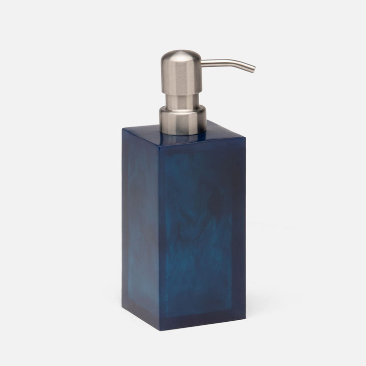 Abiko, Cobalt, Soap Pump, Square Straight, Cast Resin
