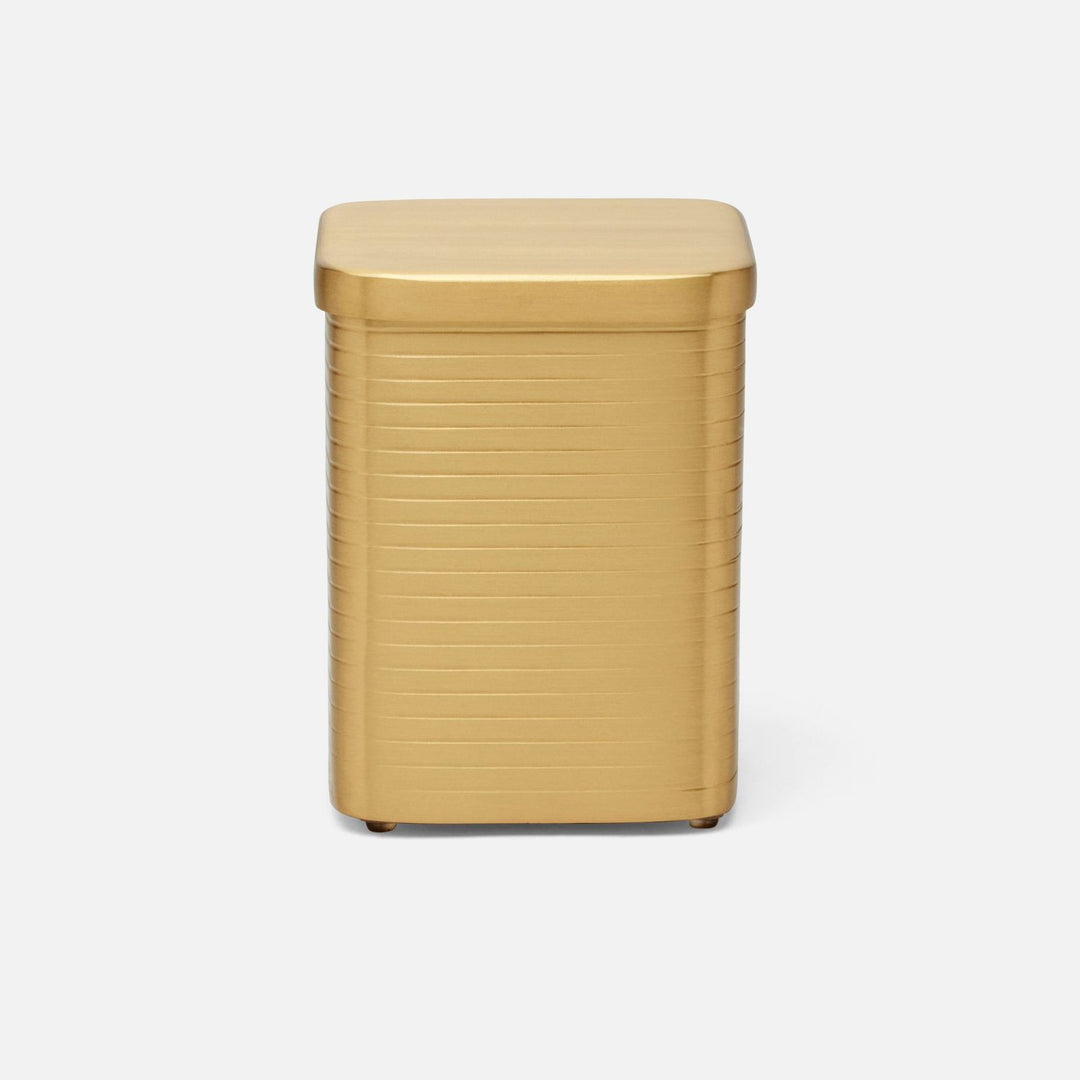 Adelaide, Matte Gold, Canister, Small, Square Straight, Stainless Steel