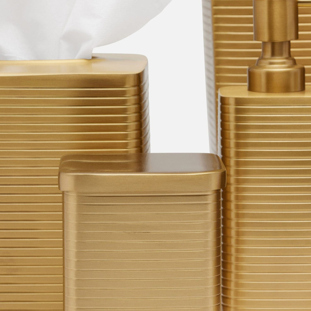 Adelaide, Matte Gold, Canister, Small, Square Straight, Stainless Steel