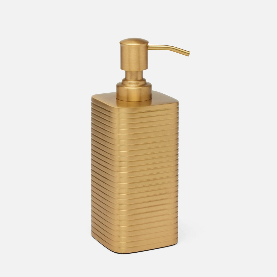 Adelaide, Matte Gold, Soap Pump, Square Straight, Stainless Steel