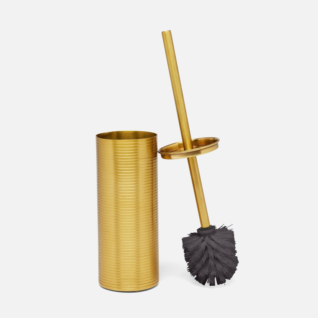Adelaide, Matte Gold, Toilet Brush Holder, Round, Stainless Steel
