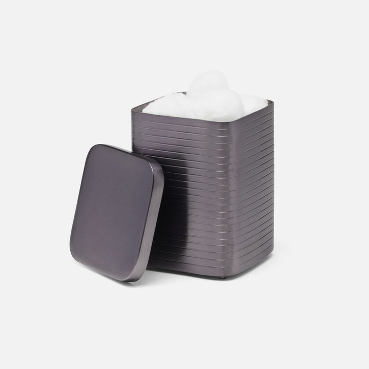 Adelaide, Pewter, Canister, Square Straight, Small, Stainless Steel