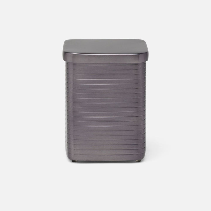 Adelaide, Pewter, Canister, Square Straight, Small, Stainless Steel