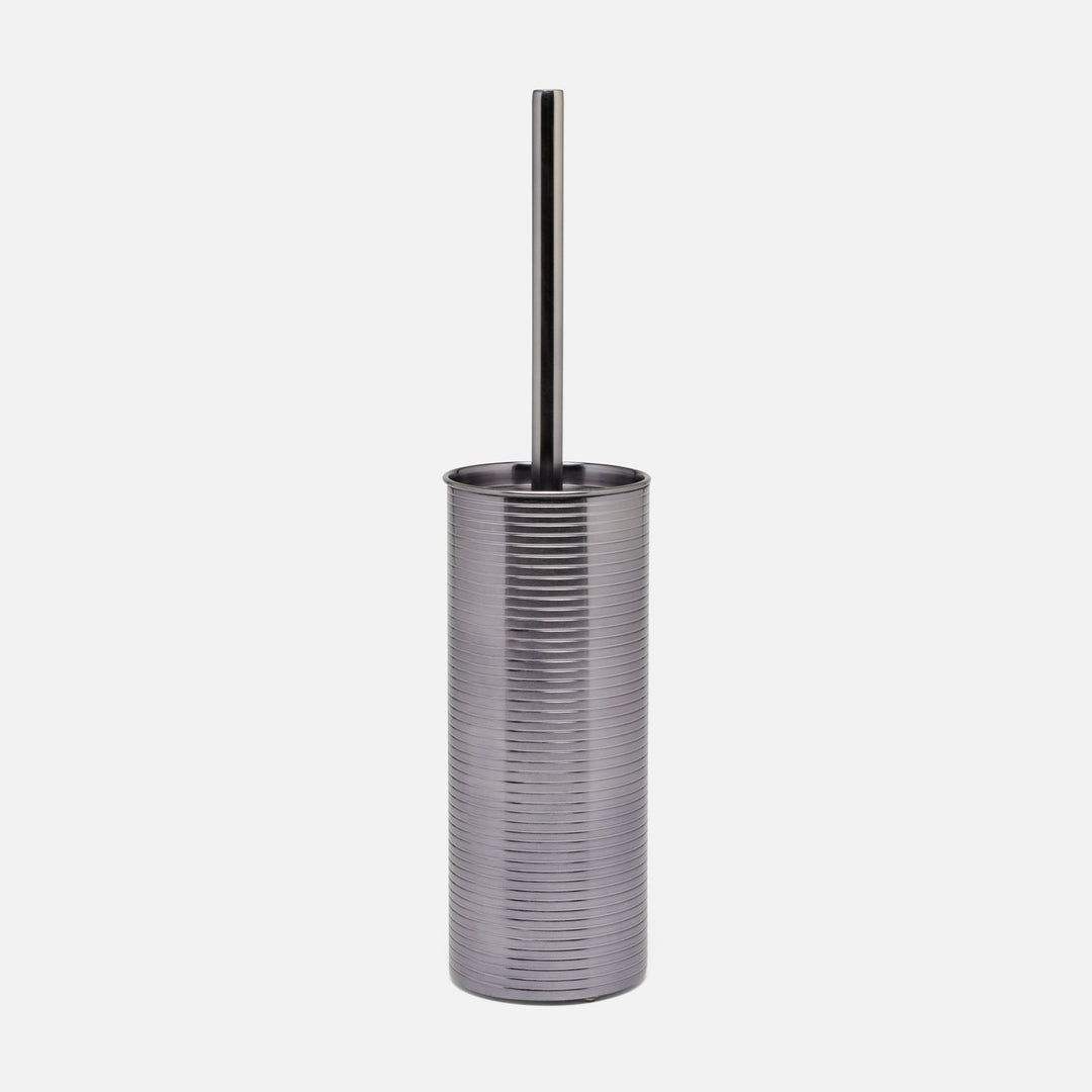 Adelaide, Pewter, Toilet Brush Holder, Round, Stainless Steel