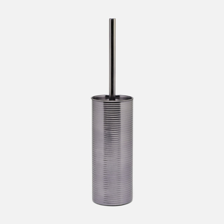 Adelaide, Pewter, Toilet Brush Holder, Round, Stainless Steel