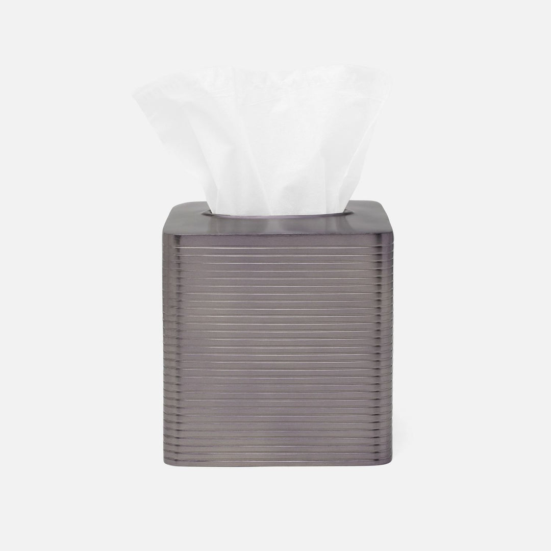 Adelaide, Pewter, Tissue Box, Square Straight, Stainless Steel