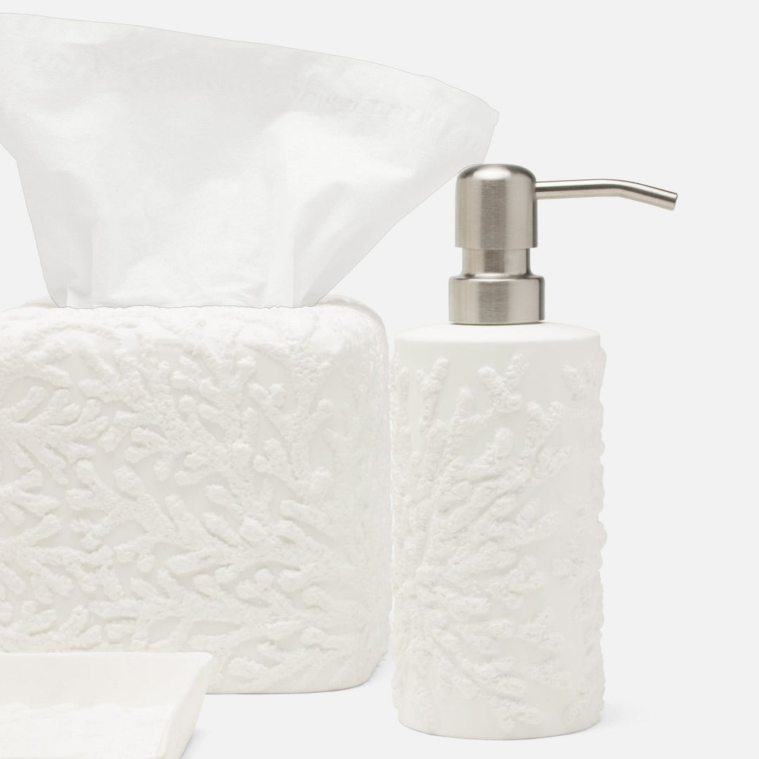 Alanya, White, Soap Pump, Round, Porcelain