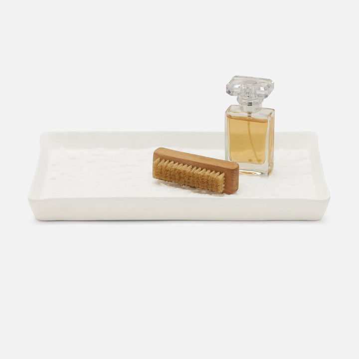 Alanya, White, Tray, Rectangular Tapered, Porcelain