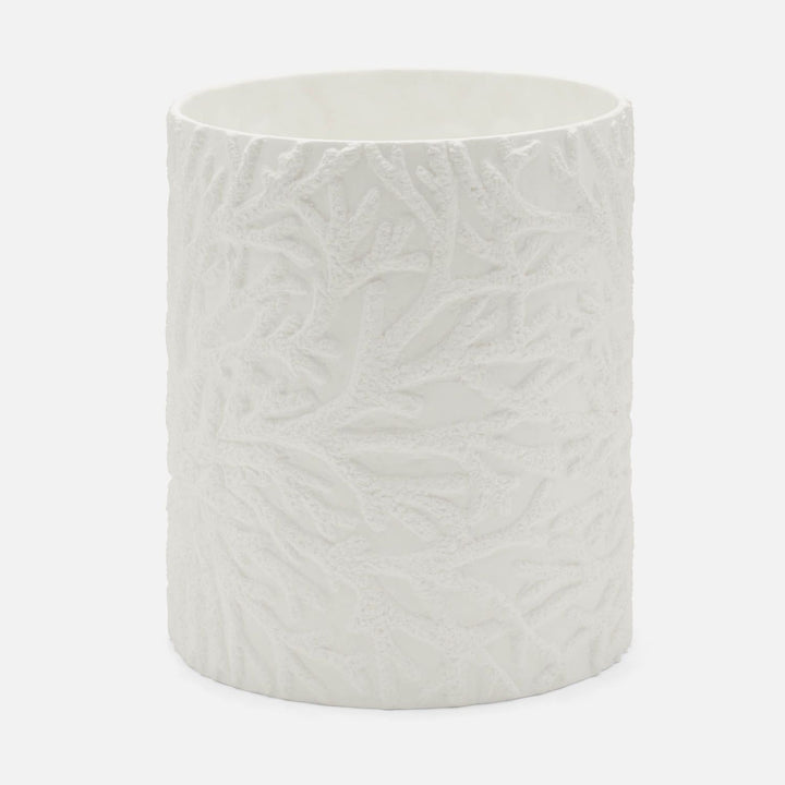 Alanya, White, Wastebasket, Round, Porcelain