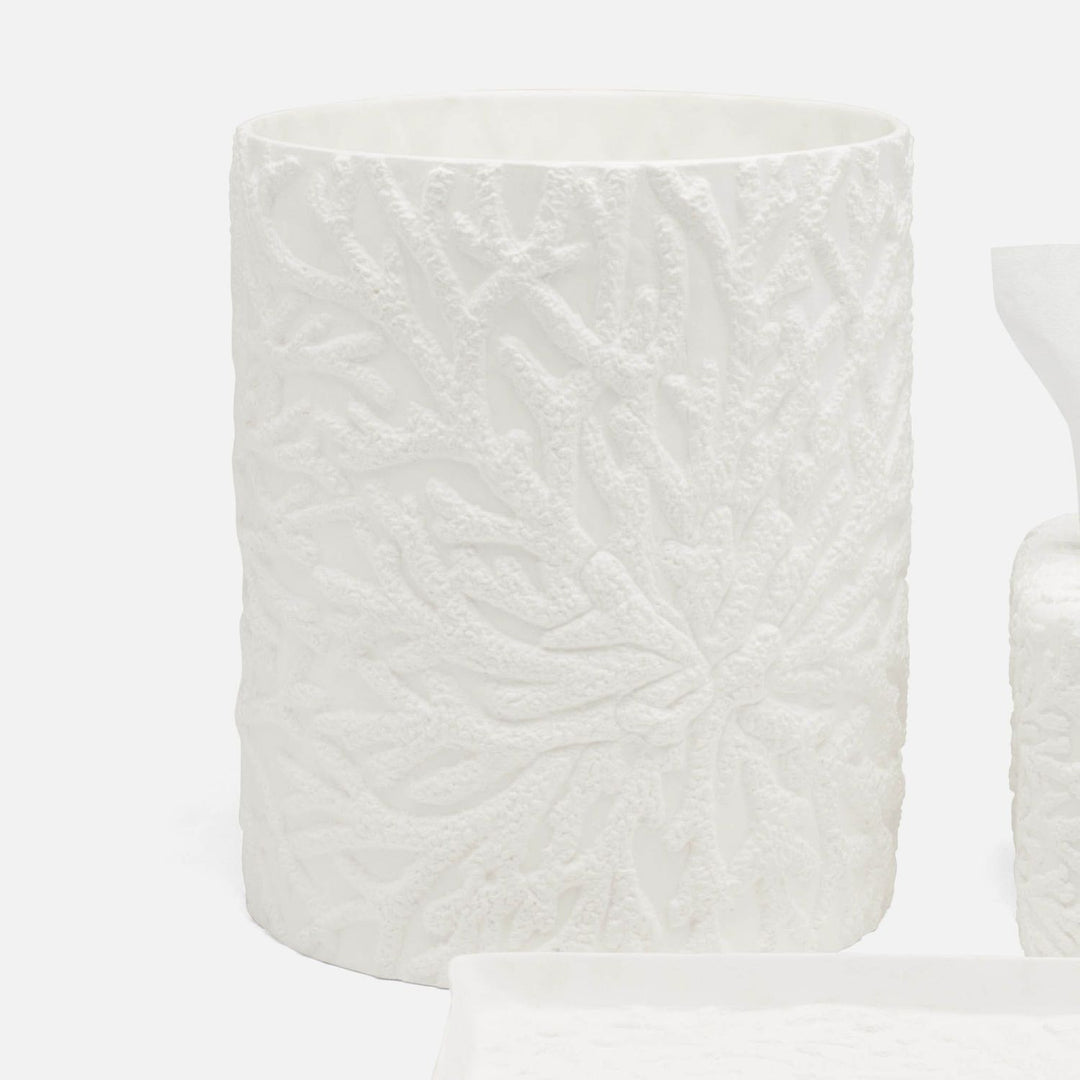 Alanya, White, Wastebasket, Round, Porcelain