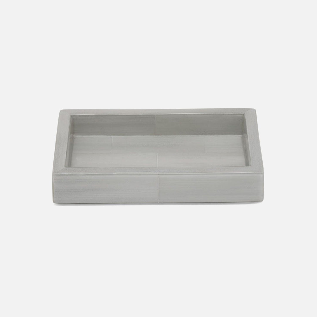 Arles, Light Gray, Soap Dish, Rectangular Straight, Faux Horn