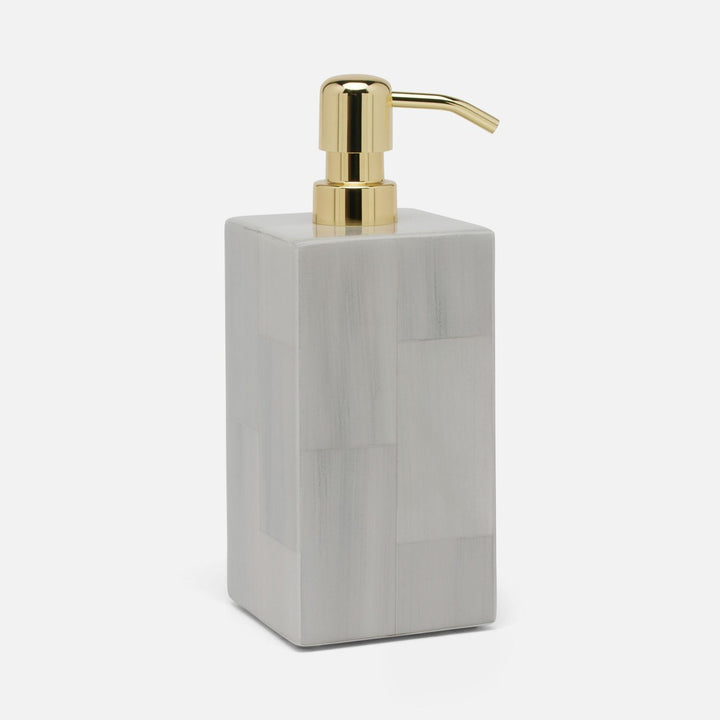 Arles, Light Gray, Soap Pump, Xl, Square Straight, Faux Horn
