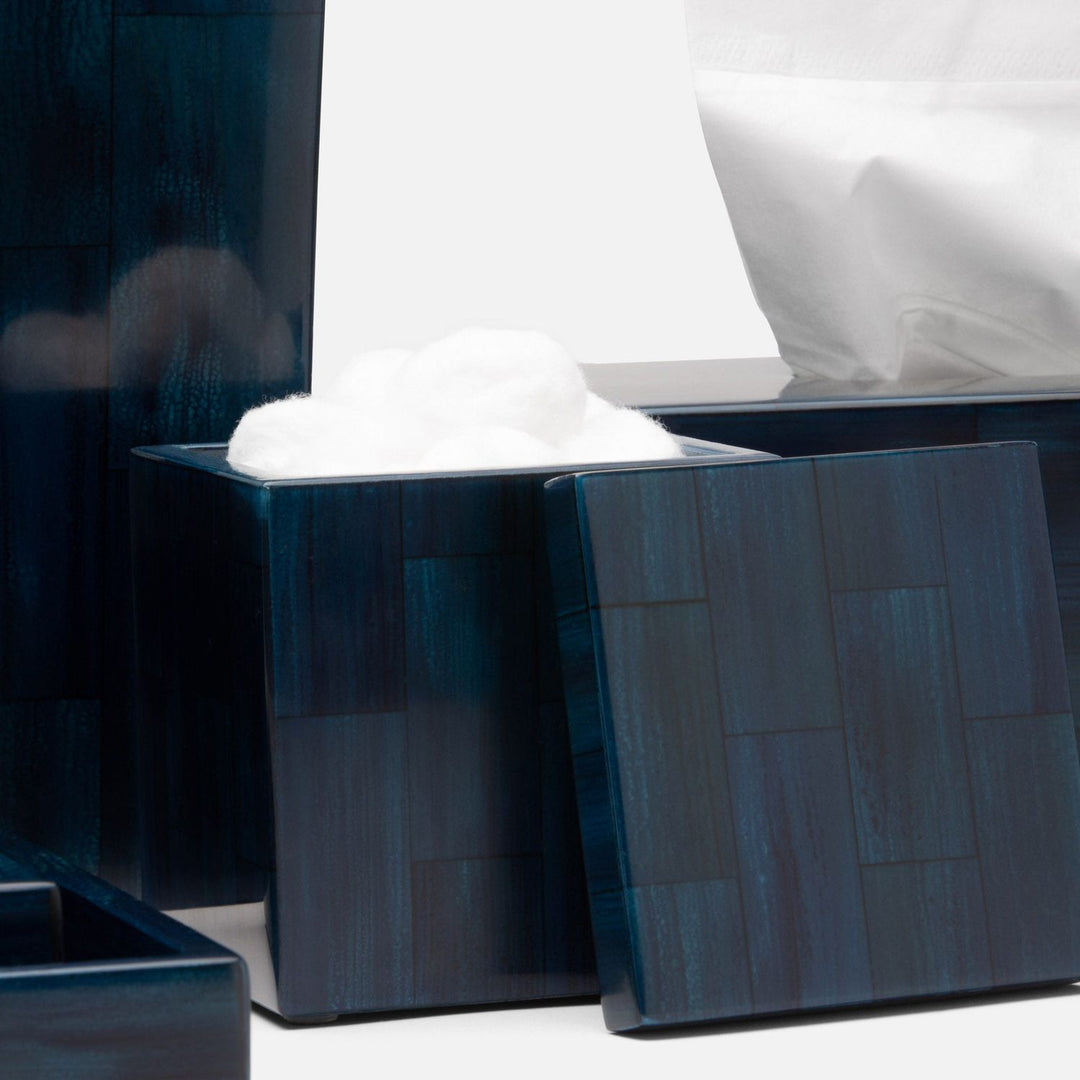 Arles, Navy, Canister, Square Straight, Faux Horn