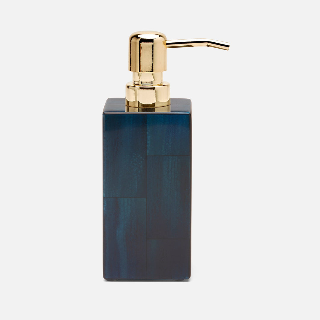 Arles, Navy, Soap Pump, Square Straight, Faux Horn