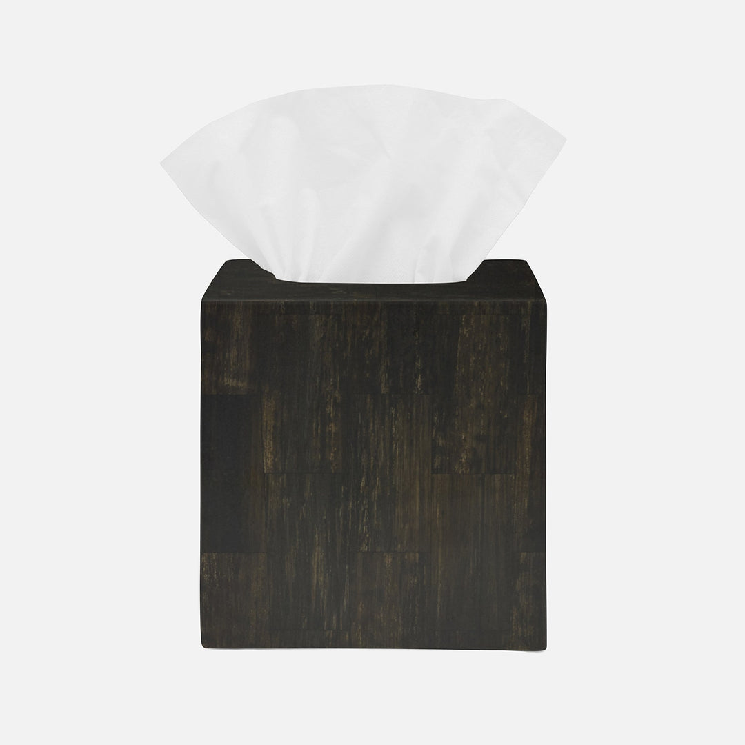 Arles, Umber, Tissue Box, Square Straight, Faux Horn