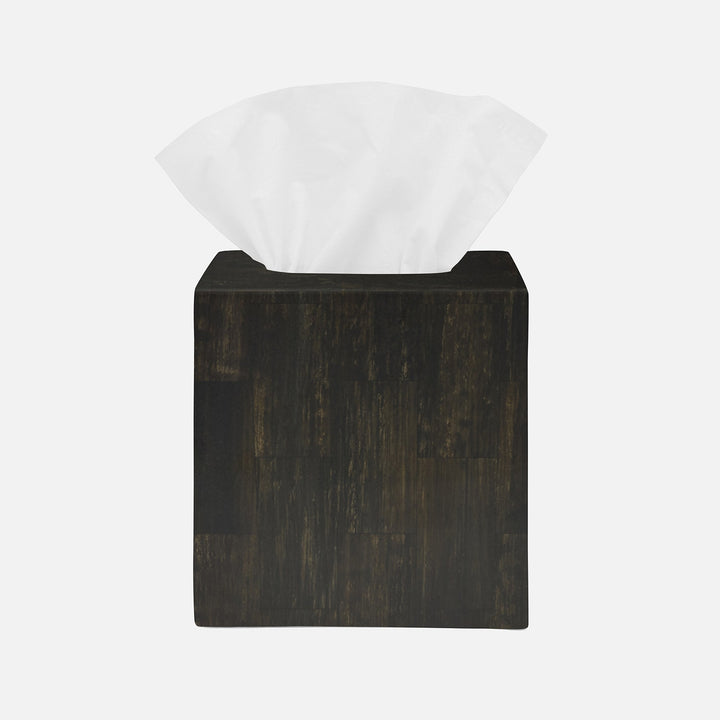 Arles, Umber, Tissue Box, Square Straight, Faux Horn